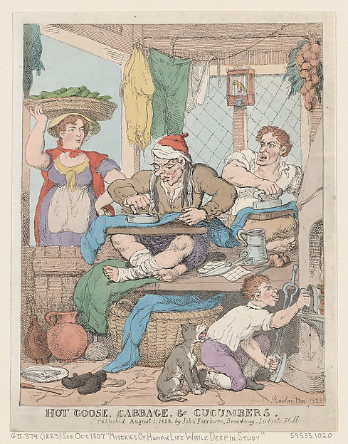 Thomas Rowlandson, Hot Goose, Cabbage & Cucumbers