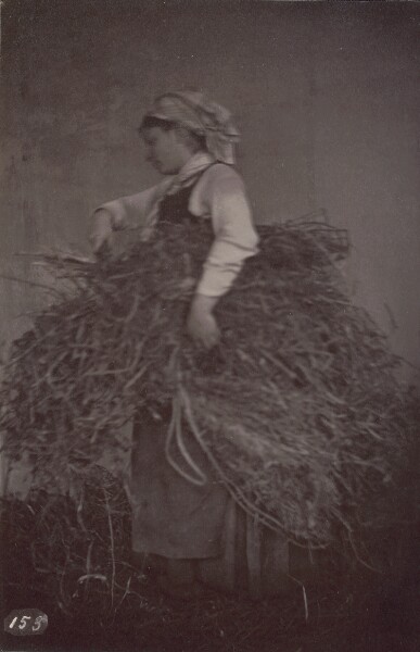 Unknown, [Peasant Woman in Profile, with Armful of Brush]