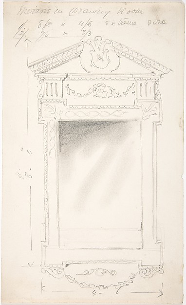 Anonymous, British, 19th century, Design for a Drawing Room Mirror, for 11 Princes Gate, London