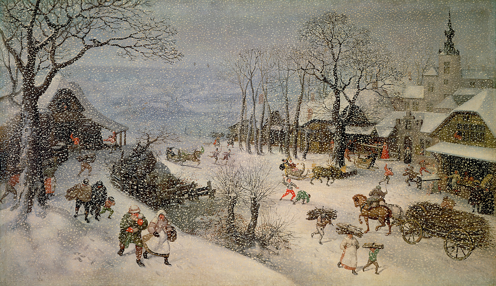 Lucas van Valckenborch, Winter landscape (January or February)
