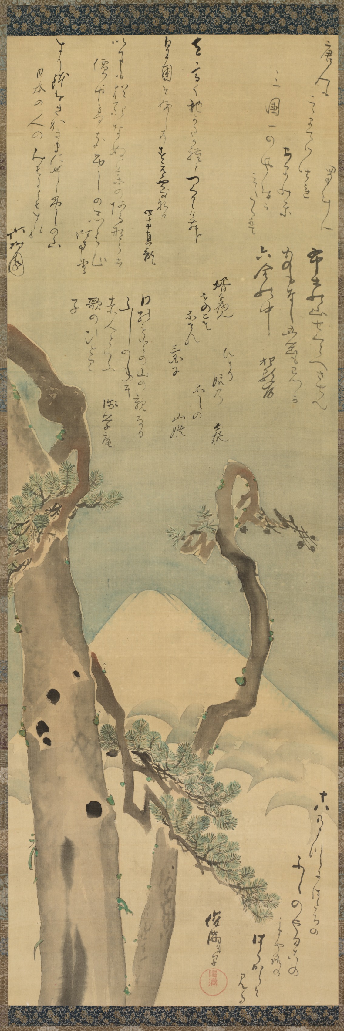 Kubo Shunman, Mt. Fuji through Pines