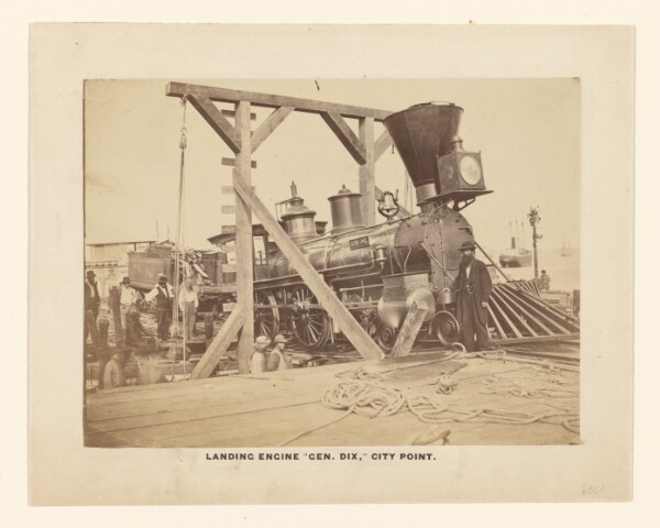 A. J. Russell, Landing Engine, "Gen. Dix", City Point. [Summer 1864].