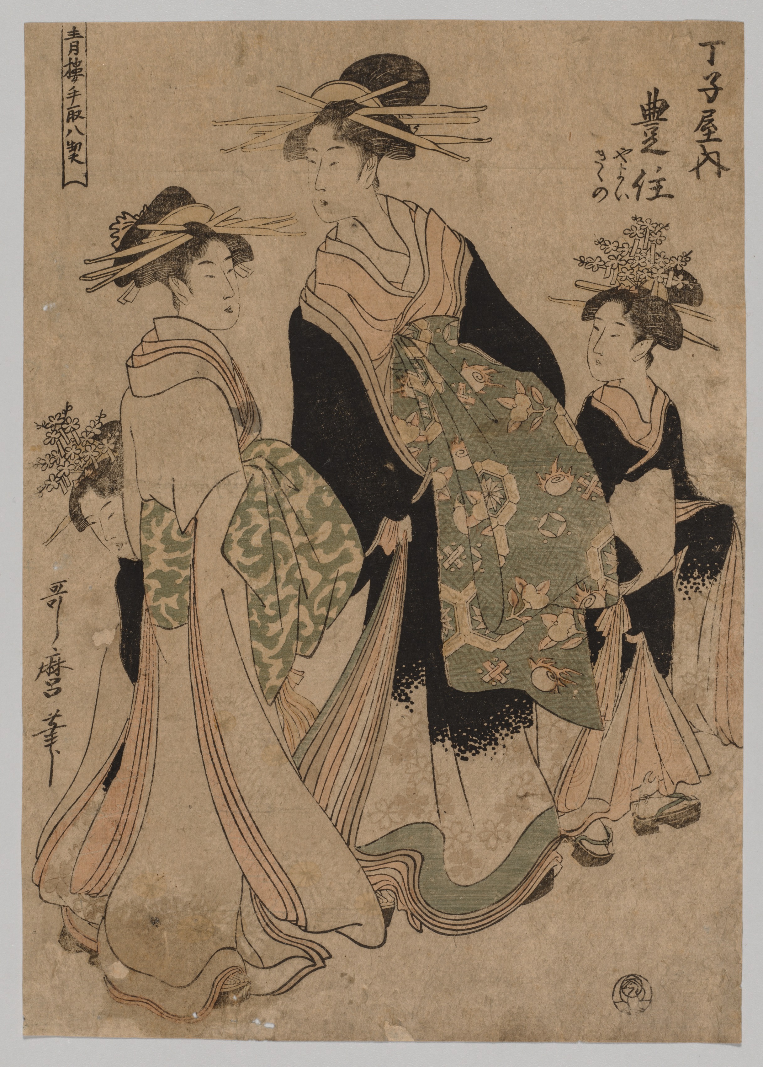 Kitagawa Utamaro, Courtesans and Attendants