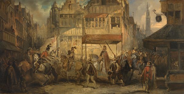Henri Leys, The Joyous Entry of the Duke of Anjou into Antwerp
