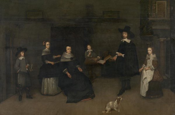 Caspar Netscher, Family scene