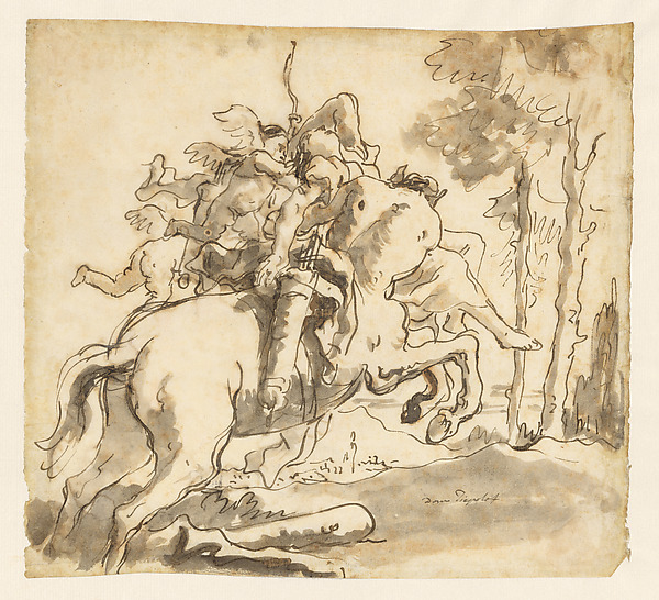 Giovanni Domenico Tiepolo, Centaur Carrying Off a Nymph
