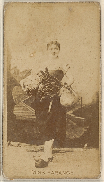 Allen & Ginter, Miss Farance, from the Actors and Actresses series (N45, Type 8) for Virginia Brights Cigarettes