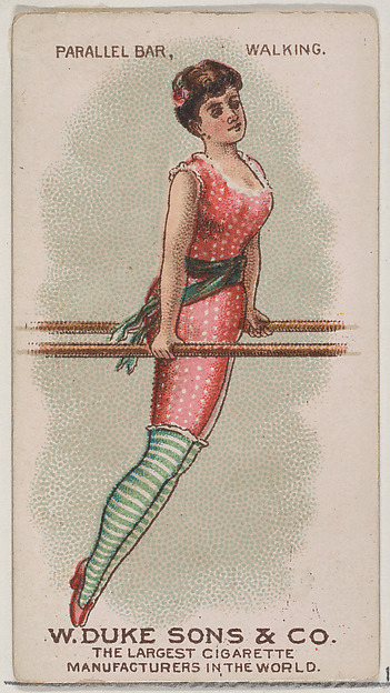 W. Duke, Sons & Co., Parallel Bar, Walking, from the Gymnastic Exercises series (N77) for Duke brand cigarettes