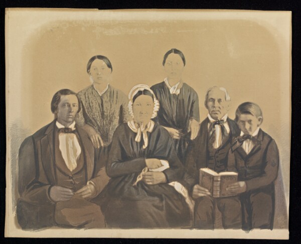 Unknown, [Group portrait of the Pratt family and Uriah King]