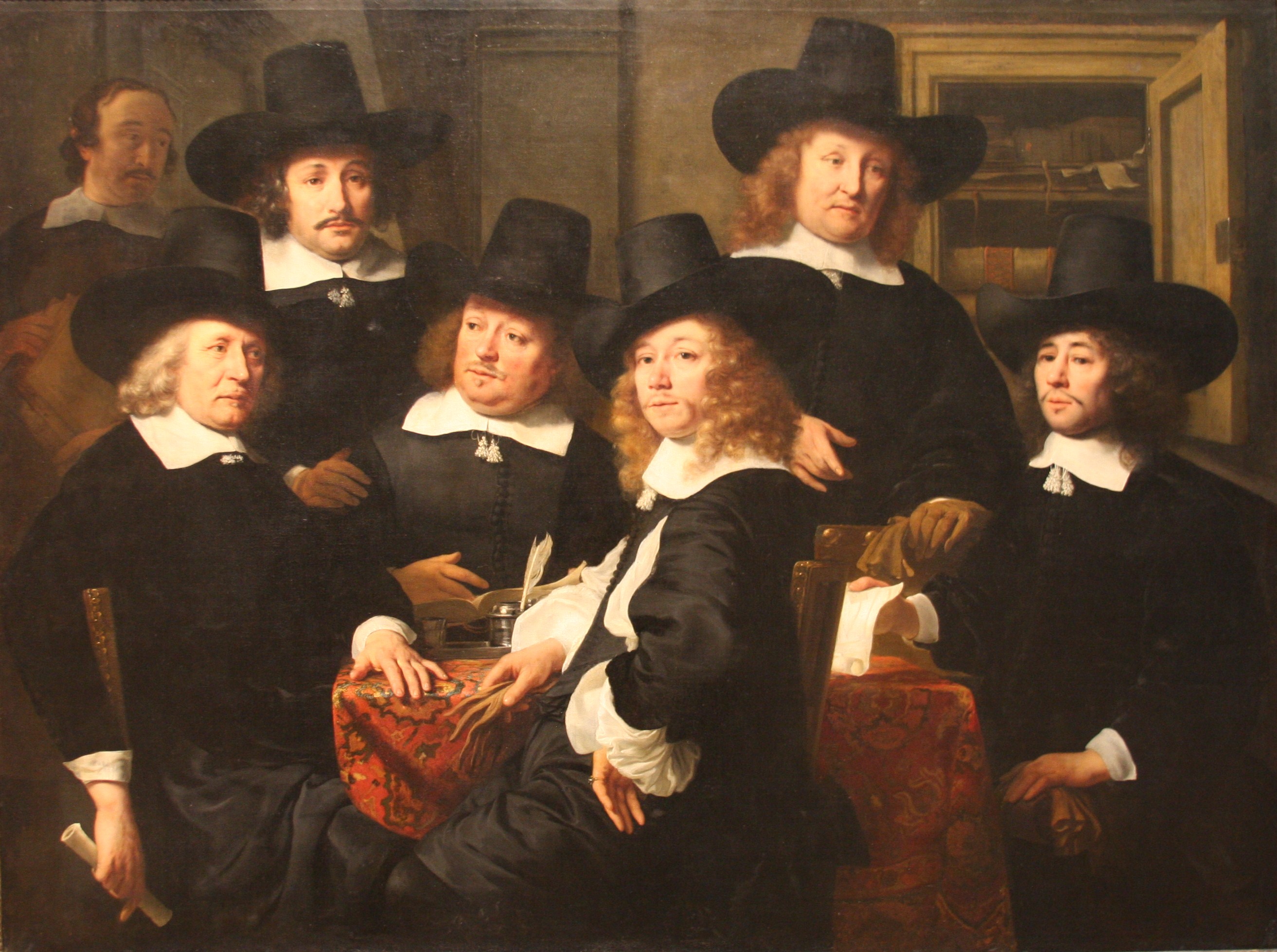Ferdinand Bol, Six regents and the beadle of the Nieuwe Zijds institute for the outdoor relief of the poor