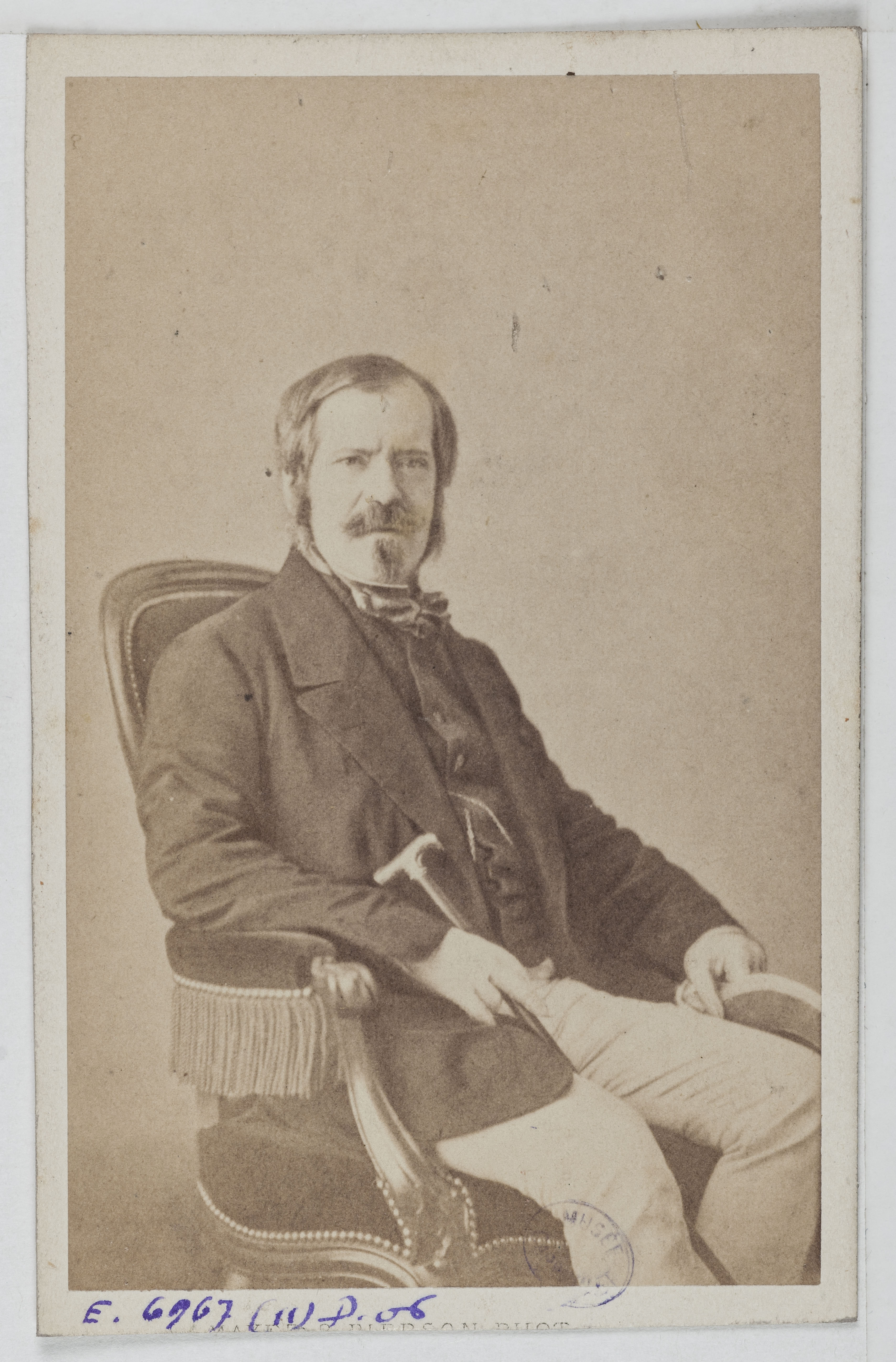 Mayer Frères et Pierson, Portrait d'Edgar Napoléon Henry Ney (1812-1882), prince de la Moskowa, officier, homme politique et quatrième fils du Maréchal Ney.