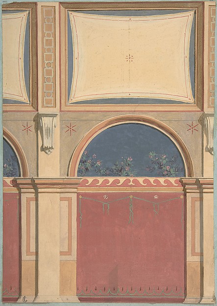 Jules-Edmond-Charles Lachaise, Design for Elevation of Gallery Bay, Deepdene, Dorking, Surrey