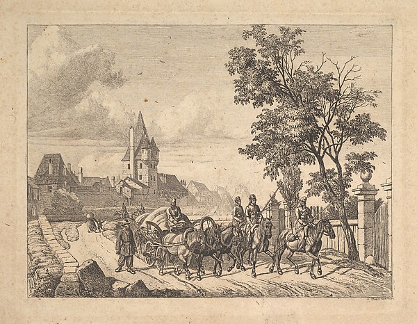 Johann Christoph Erhard, The Cossacks Escorting the Baggage Wagon