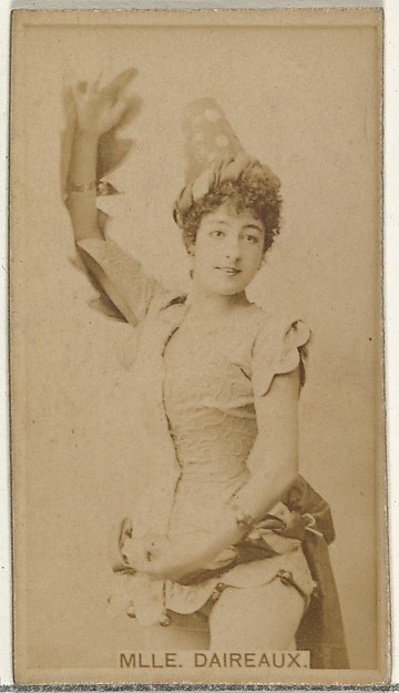 W. Duke, Sons & Co., Mlle. Daireaux, from the Actors and Actresses series (N145-8) issued by Duke Sons & Co. to promote Duke Cigarettes