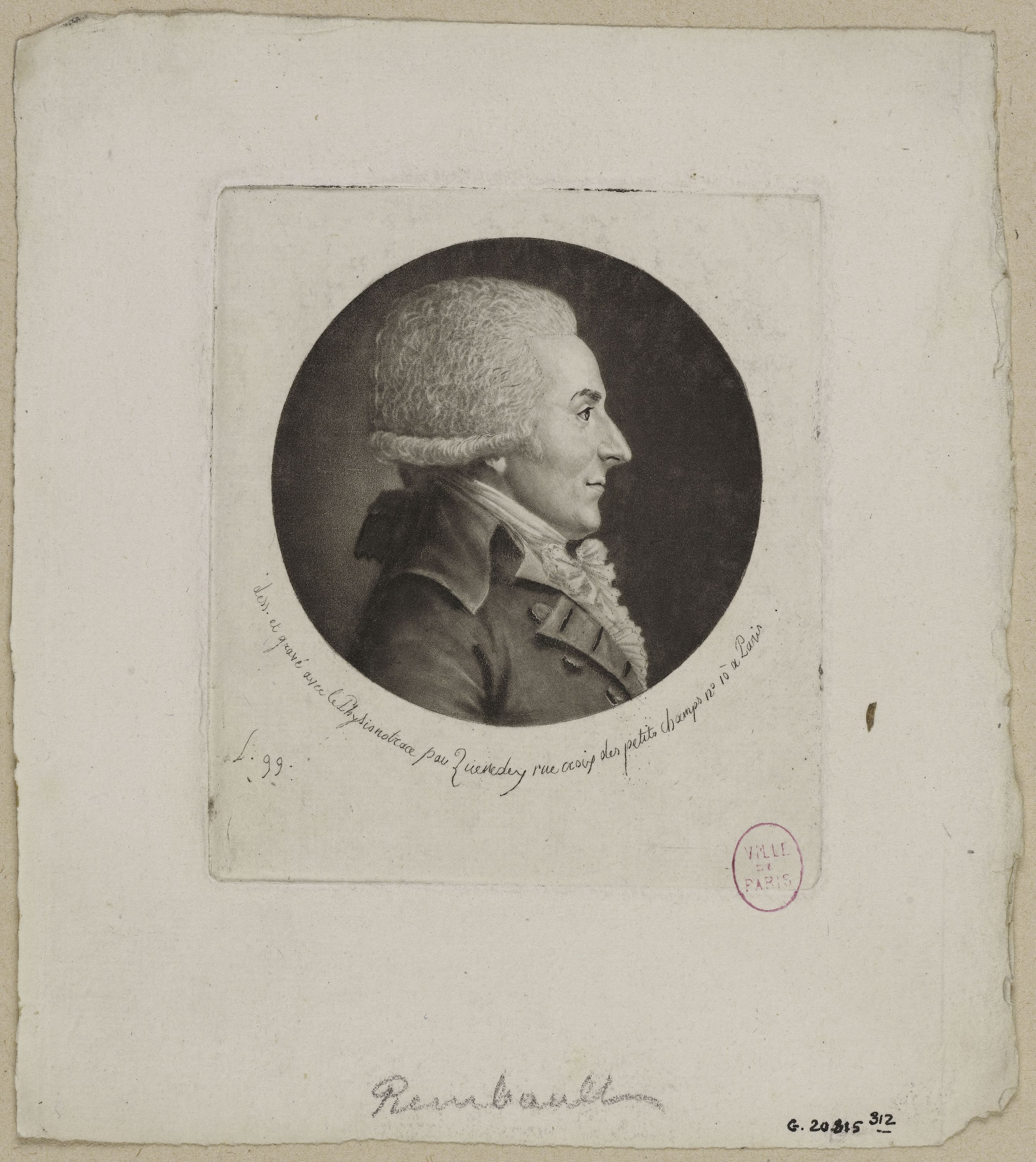 Edmé Quenedey, Portrait de Monsieur Rembault