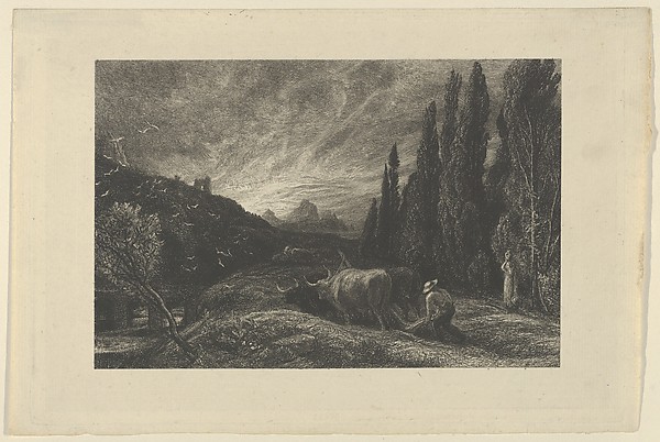Samuel Palmer, The Early Ploughman, or The Morning Spread Upon the Mountains