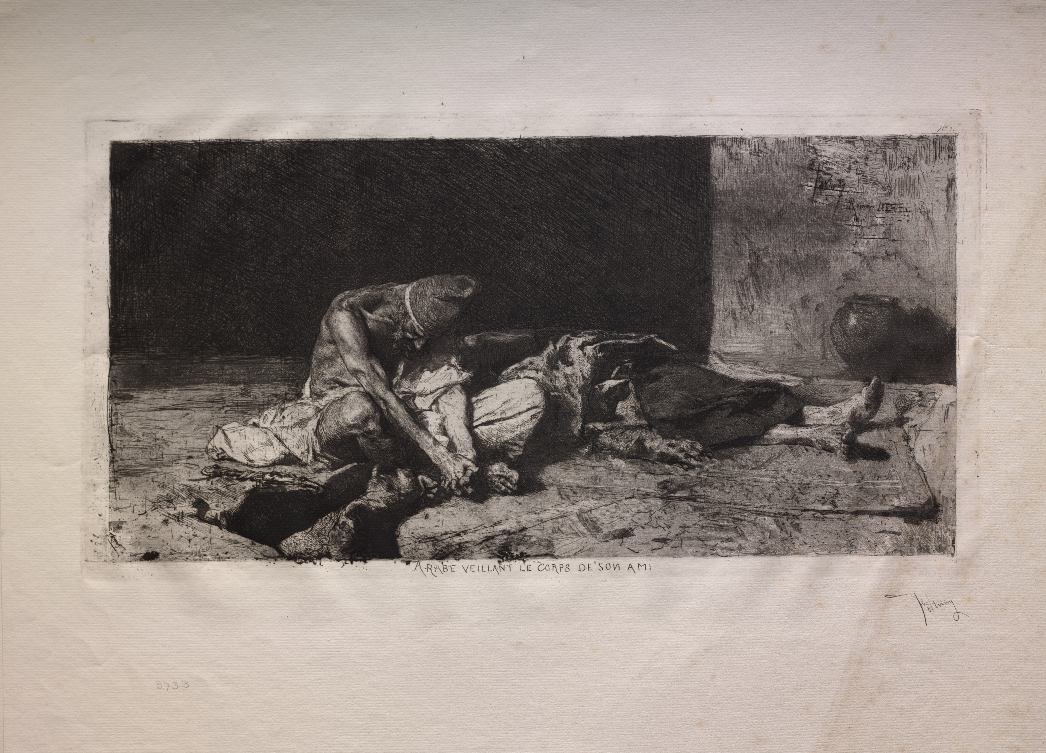 Mariano Fortuny, Arab Watching over the Body of His Friend