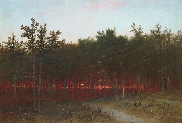 John Frederick Kensett, Twilight in the Cedars at Darien, Connecticut