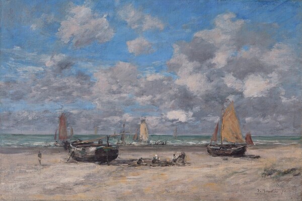 Eugène Boudin, Low Tide at Scheveningen