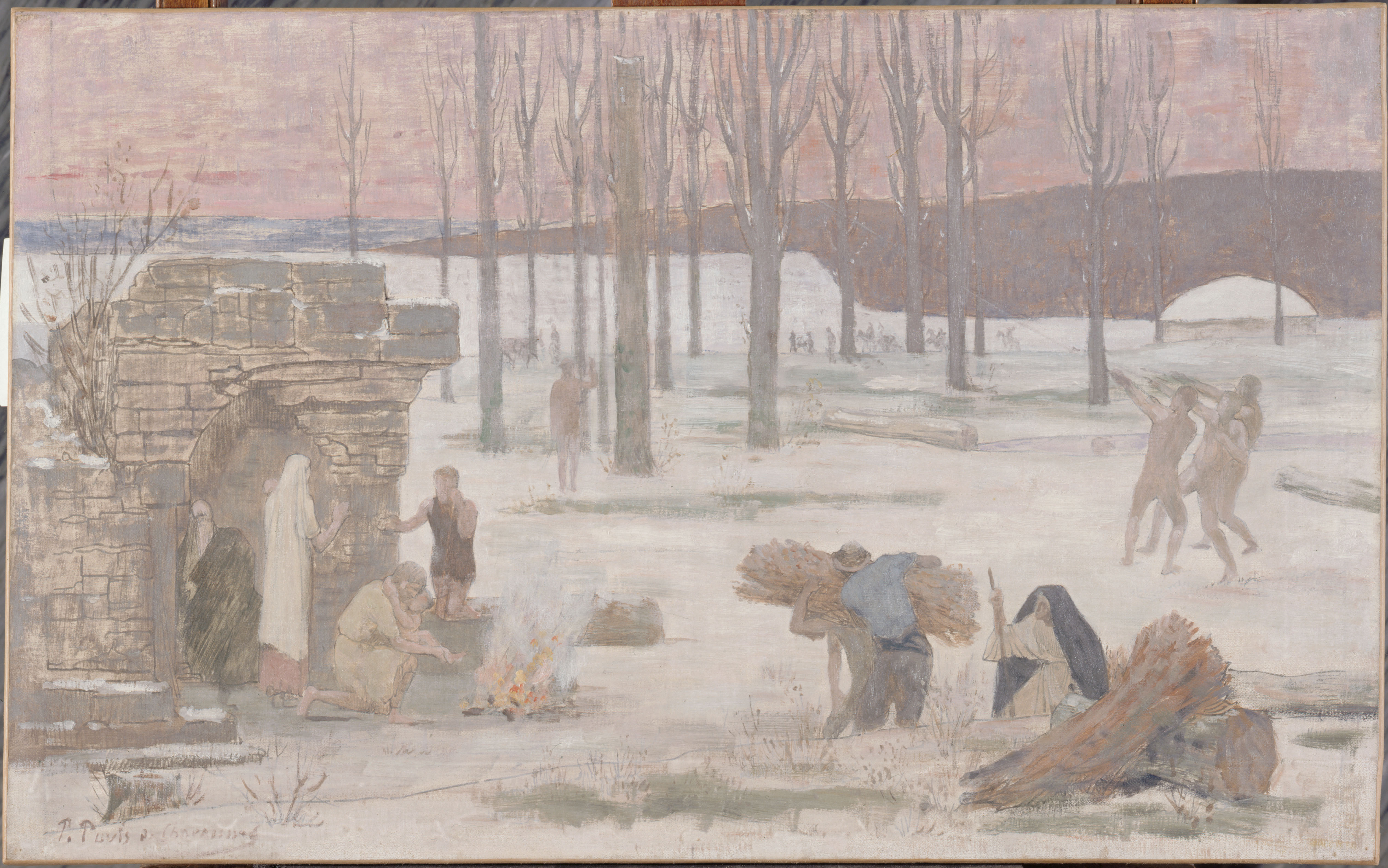 Pierre-Cécile Puvis de Chavannes, L'Hiver, esquisse pour l'Hôtel de Ville de Paris