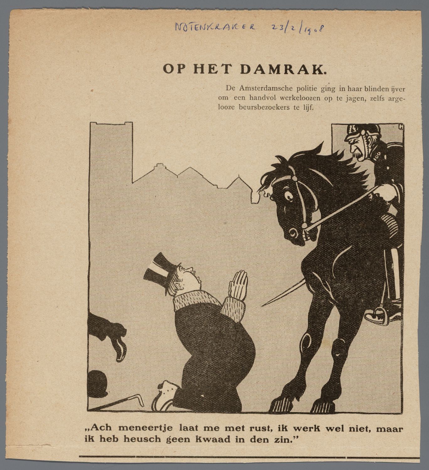 Hahn, Albert,draughtsman., Op het Damrak