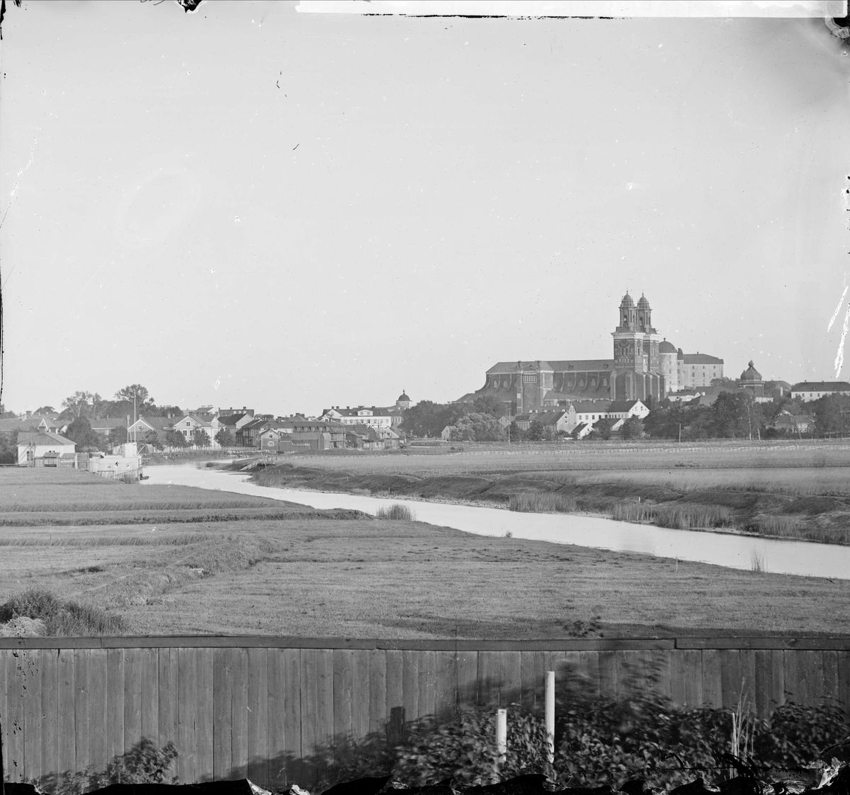 Henri Osti's Fotografiateliér, Uppsala from the west, around 1880