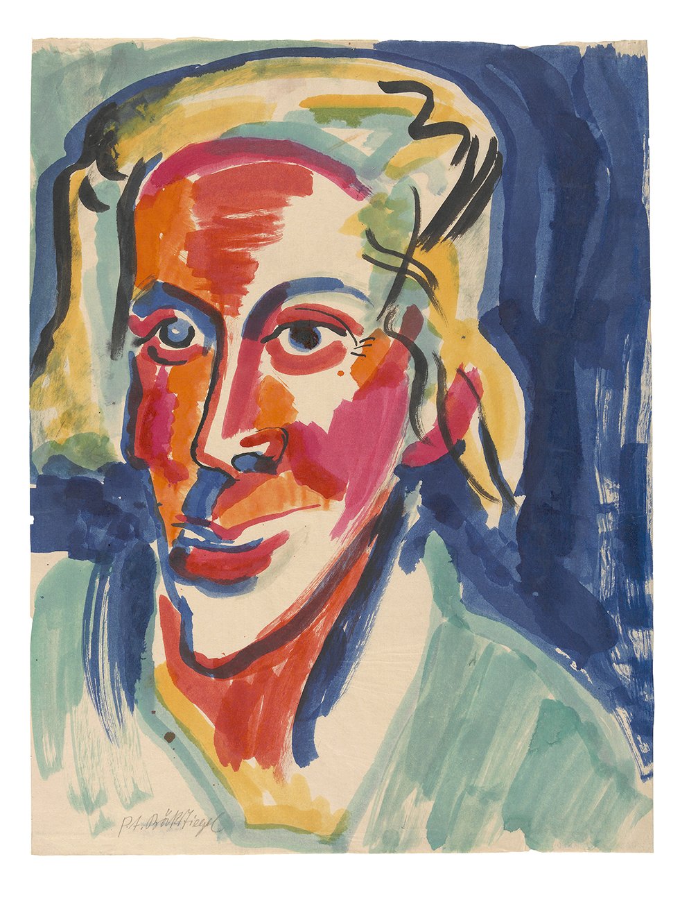 Peter August Böckstiegel, Kopf einer jungen Frau