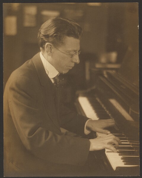 Louis Fleckenstein, [Homer Grunn at the Piano]