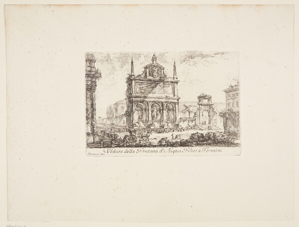 Giovanni Battista Piranesi, Udsigt mod Acqua Felice-fontænen i området ved Termini