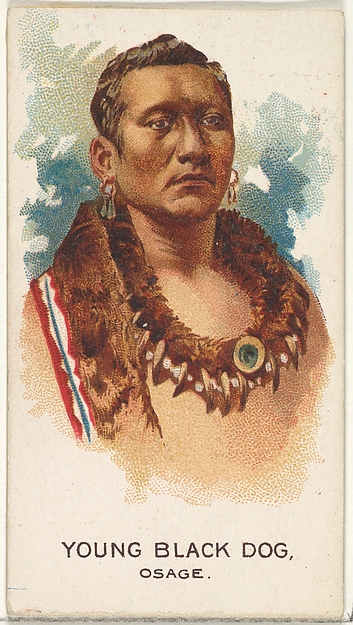 Allen & Ginter, Young Black Dog, Osage, from the American Indian Chiefs series (N2) for Allen & Ginter Cigarettes Brands