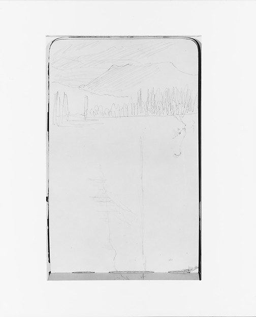 Albert Bierstadt, Two Sketches of Mountain Landscapes (from Sketchbook)