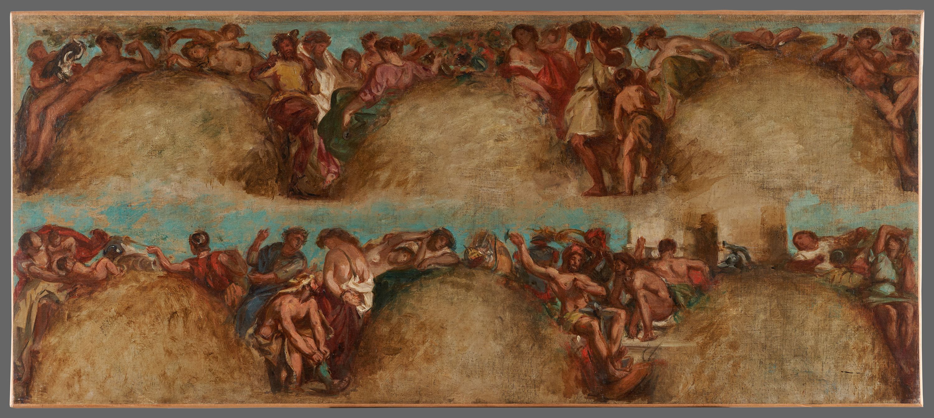 Pierre Andrieu, Esquisse pour le salon du Roi du Palais Bourbon - L'Agriculture. La Guerre