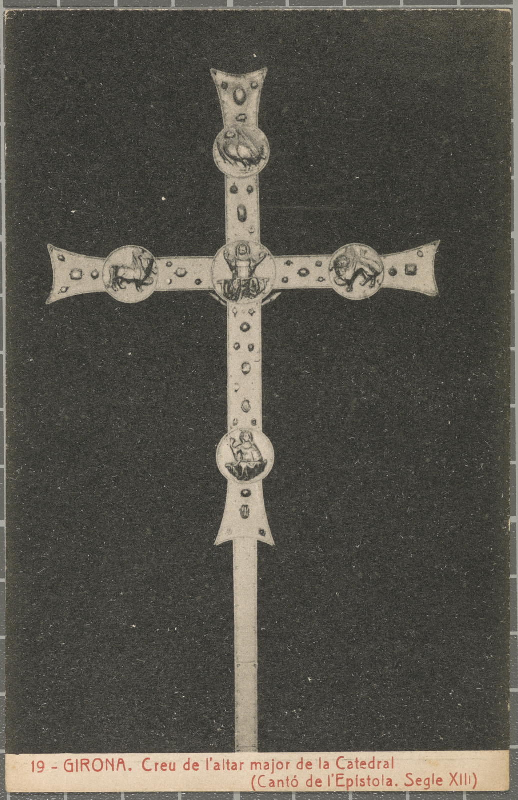 Desconegut, 19-Girona. Cross of the main altar of the Cathedral. (Canton of the Epistle. XIII Century)