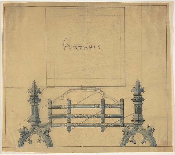 Anonymous, British, 19th century, Design for a Fireplace Grate