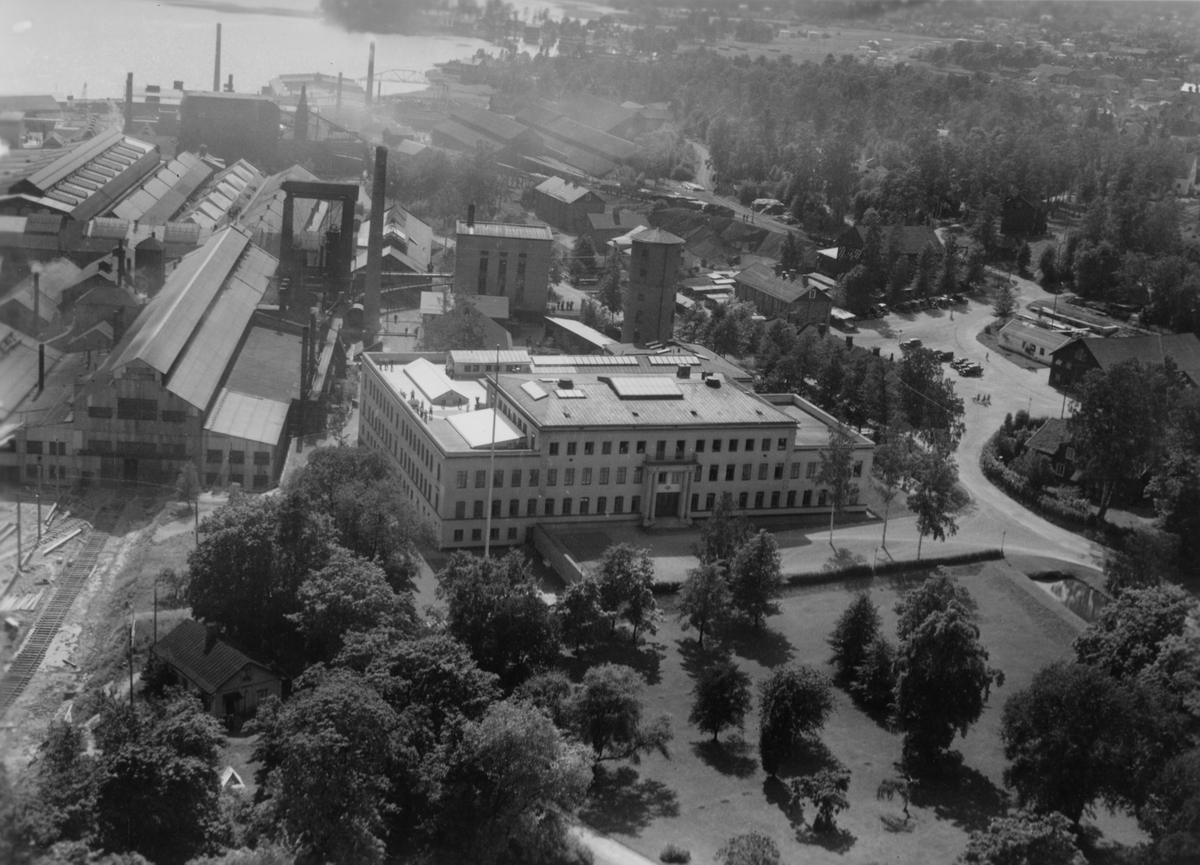 Aero Matriel AB, Karlskoga, Bofors AB från flygfoto