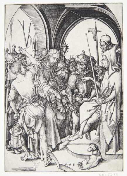 Martin Schongauer, Kristus bragt for Annas
