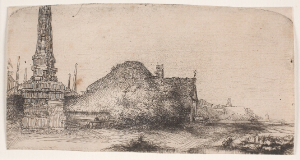 Rembrandt van Rijn, Landskab med obelisk