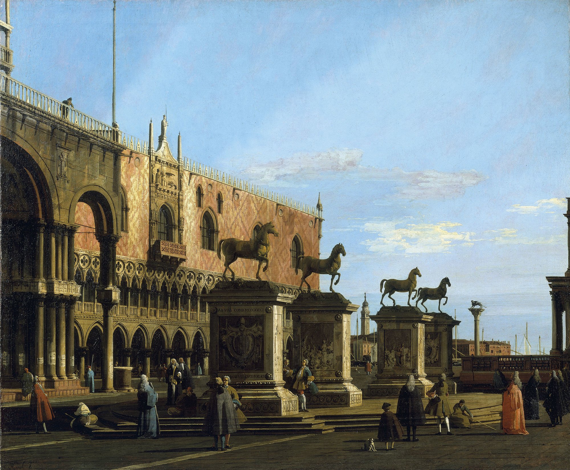 Canaletto, Venice: Capriccio of the Piazzetta with the Horses of San Marco