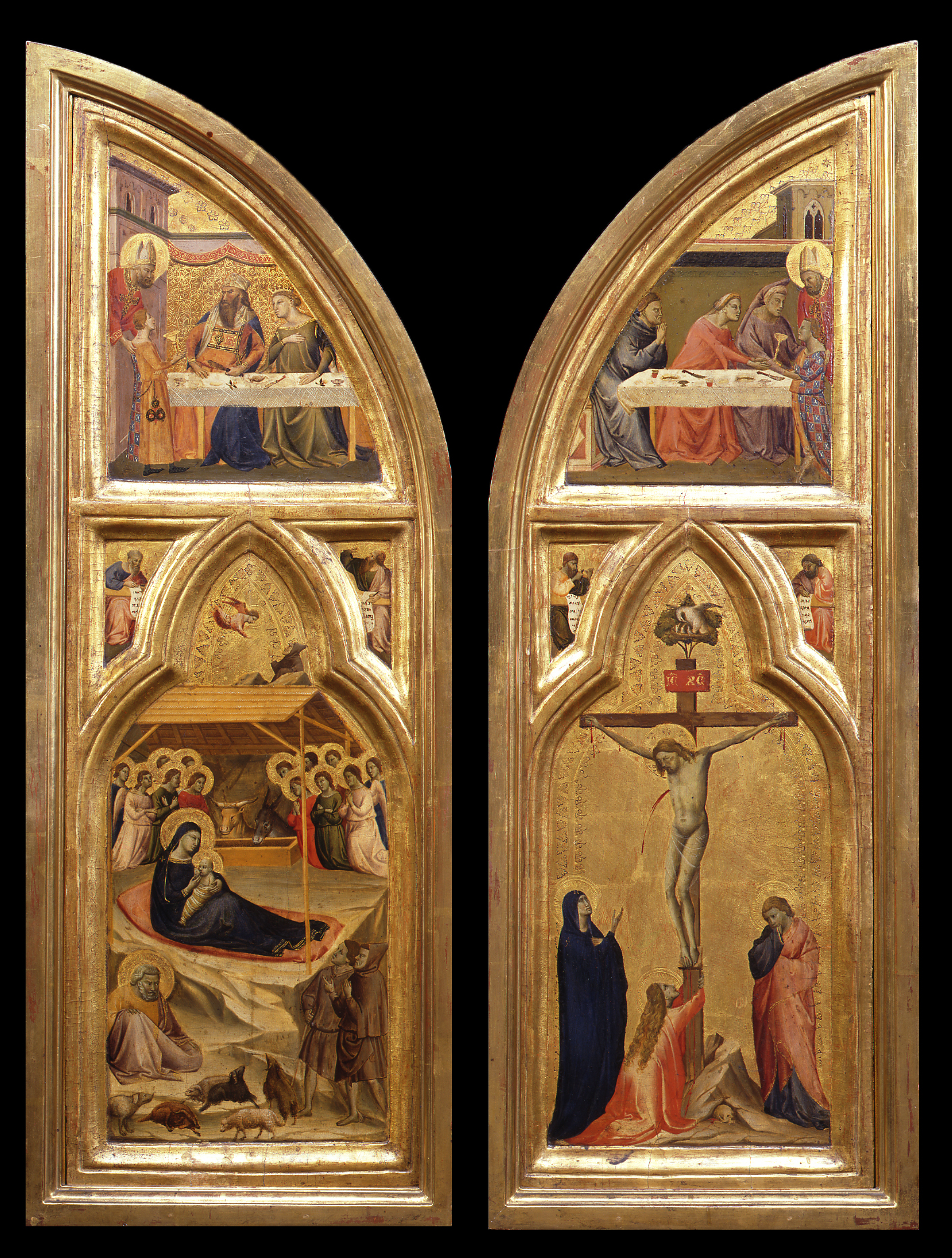Taddeo Gaddi, Interior view of wings of the triptych