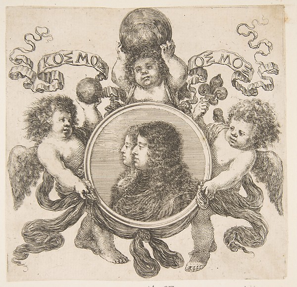 Stefano della Bella, Cosimo de Medici, Prince of Tuscany, and His Wife, Marguerite Louise d'Orleans