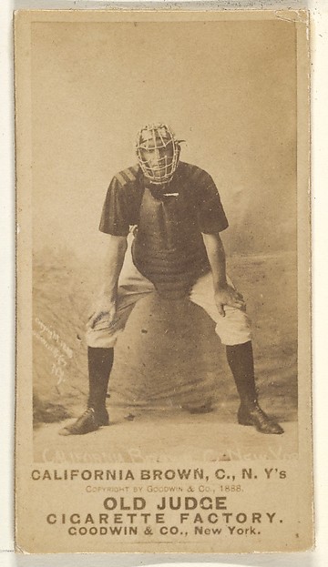 Goodwin & Company, William "California" Brown, Catcher, New York, from the Old Judge series (N172) for Old Judge Cigarettes
