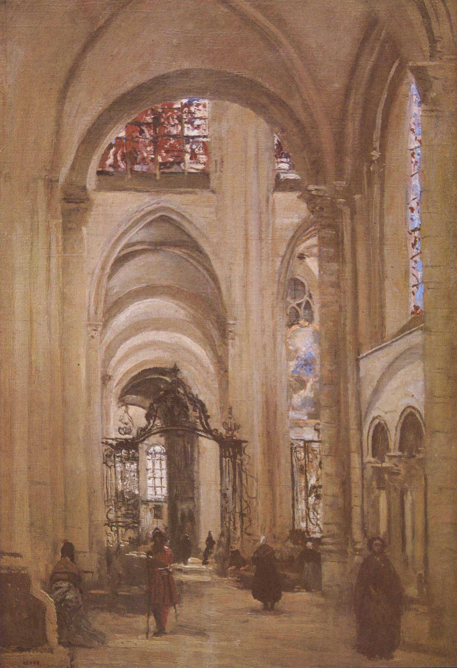 Jean-Baptiste Camille Corot, Vue de l'intérieur de la cathédrale de Sens