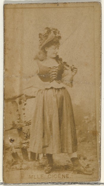 W. Duke, Sons & Co., Mlle. Cicene, from the Actors and Actresses series (N145-8) issued by Duke Sons & Co. to promote Duke Cigarettes