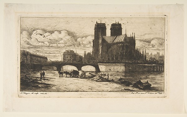 Charles Meryon, The Apse of Notre-Dame, Paris