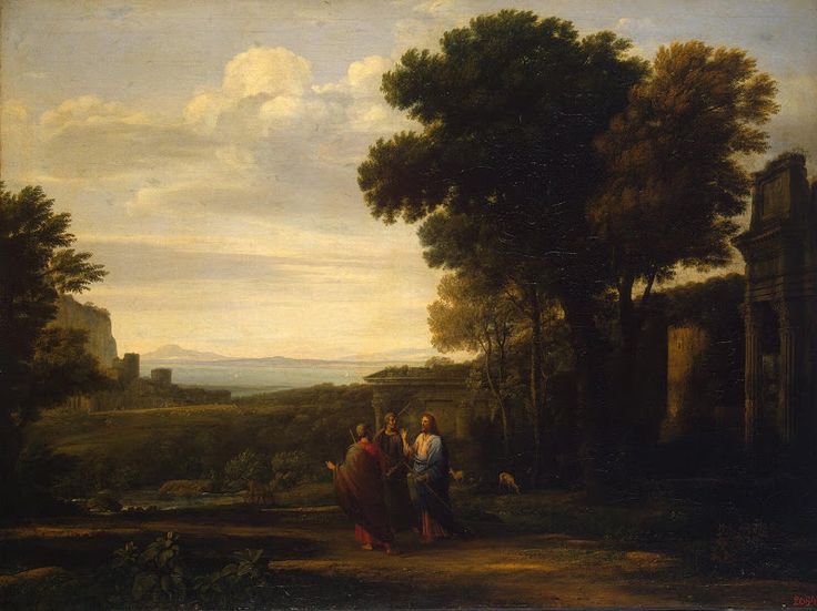 Claude Lorrain, Landscape with Christ on the Road to Emmaus