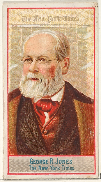 Allen & Ginter, George R. Jones, The New York Times, from the American Editors series (N1) for Allen & Ginter Cigarettes Brands