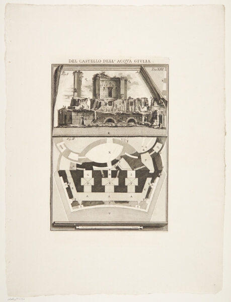 Giovanni Battista Piranesi, Front samt plantegning over en fontæne