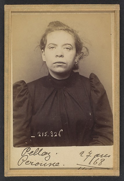 Alphonse Bertillon, Pallaz (ou Pellaz). Péronne. 28 ans, née le 11/8/66 à Aix-les-Bains (Savoie). Cuisière. Anarchiste. 8/3/94.