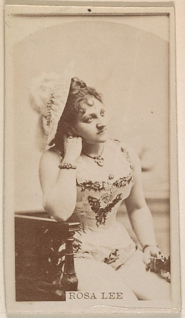 Kinney Brothers Tobacco Company, Rosa Lee, from the Actresses series (N245) issued by Kinney Brothers to promote Sweet Caporal Cigarettes