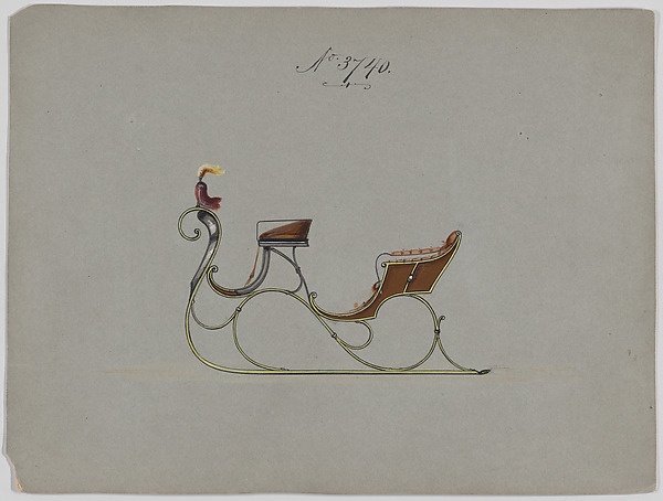 Brewster & Co., Design for 4 Seat Sleigh, no. 3740